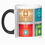 Tiles Pattern Background Colorful Morph Mugs Left