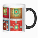 Tiles Pattern Background Colorful Morph Mugs Right