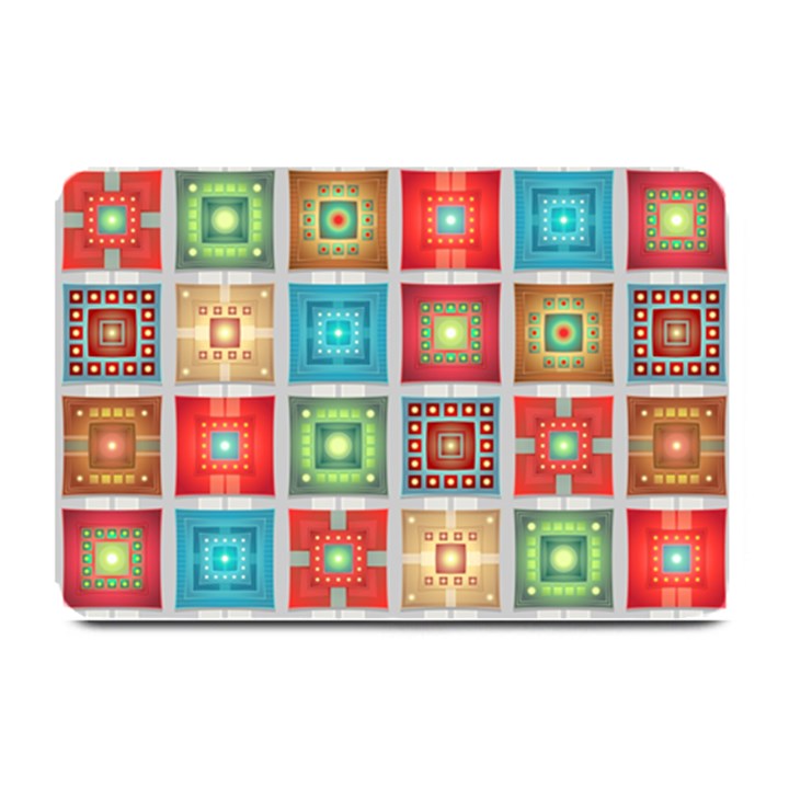 Tiles Pattern Background Colorful Plate Mats