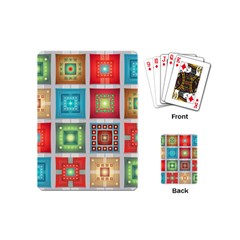 Tiles Pattern Background Colorful Playing Cards (Mini)