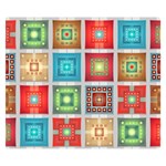 Tiles Pattern Background Colorful Double Sided Flano Blanket (Small)  50 x40  Blanket Front