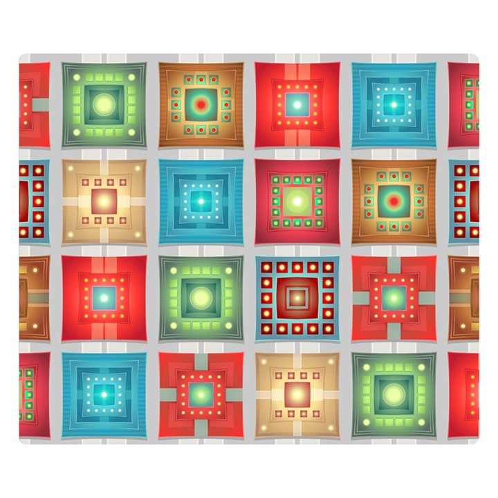 Tiles Pattern Background Colorful Double Sided Flano Blanket (Small) 