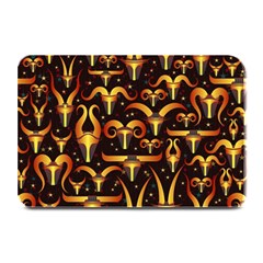 Stylised Horns Black Pattern Plate Mats by Pakrebo