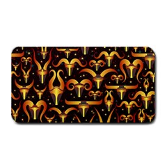 Stylised Horns Black Pattern Medium Bar Mats by Pakrebo