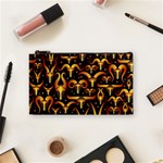 Stylised Horns Black Pattern Cosmetic Bag (Small) Front