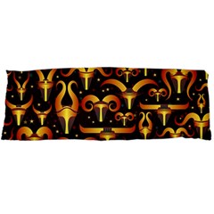 Stylised Horns Black Pattern Body Pillow Case Dakimakura (two Sides) by Pakrebo