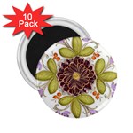 Flowers Decorative Flowers Pattern 2.25  Magnets (10 pack)  Front