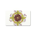 Flowers Decorative Flowers Pattern Magnet (Name Card) Front