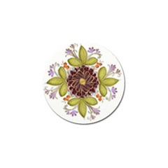 Flowers Decorative Flowers Pattern Golf Ball Marker by Pakrebo