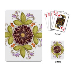 Flowers Decorative Flowers Pattern Playing Cards Single Design by Pakrebo