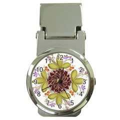 Flowers Decorative Flowers Pattern Money Clip Watches by Pakrebo