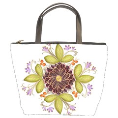 Flowers Decorative Flowers Pattern Bucket Bag by Pakrebo