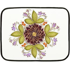 Flowers Decorative Flowers Pattern Double Sided Fleece Blanket (mini)  by Pakrebo