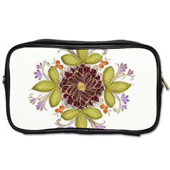 Flowers Decorative Flowers Pattern Toiletries Bag (one Side) by Pakrebo