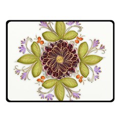 Flowers Decorative Flowers Pattern Fleece Blanket (small) by Pakrebo