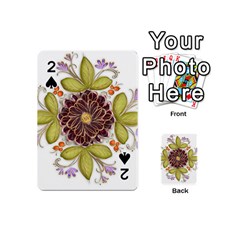 Flowers Decorative Flowers Pattern Playing Cards 54 (mini)