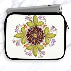 Flowers Decorative Flowers Pattern Apple Ipad 2/3/4 Zipper Cases by Pakrebo