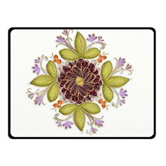 Flowers Decorative Flowers Pattern Double Sided Fleece Blanket (small)  by Pakrebo