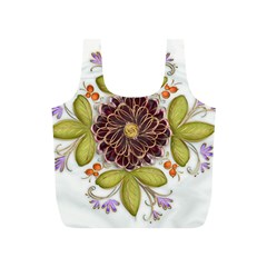 Flowers Decorative Flowers Pattern Full Print Recycle Bag (s) by Pakrebo