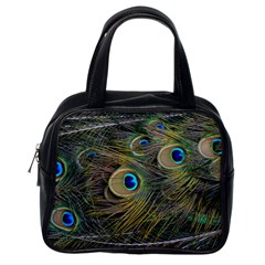 Peacock Tail Feathers Close Up Classic Handbag (one Side) by Pakrebo