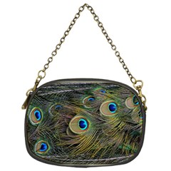 Peacock Tail Feathers Close Up Chain Purse (one Side) by Pakrebo