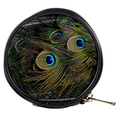 Peacock Tail Feathers Close Up Mini Makeup Bag by Pakrebo