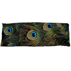 Peacock Tail Feathers Close Up Body Pillow Case (dakimakura) by Pakrebo