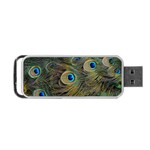 Peacock Tail Feathers Close Up Portable USB Flash (One Side) Front