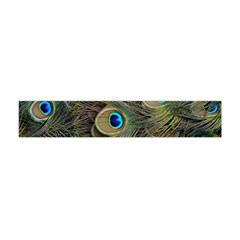 Peacock Tail Feathers Close Up Flano Scarf (mini) by Pakrebo