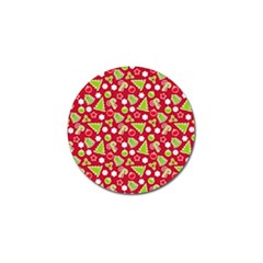 Christmas Paper Scrapbooking Pattern Golf Ball Marker (10 Pack) by Pakrebo