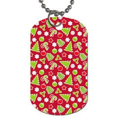 Christmas Paper Scrapbooking Pattern Dog Tag (two Sides)