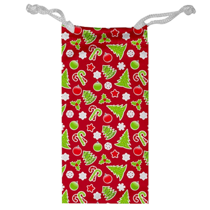 Christmas Paper Scrapbooking Pattern Jewelry Bag