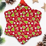 Christmas Paper Scrapbooking Pattern Snowflake Ornament (Two Sides) Front