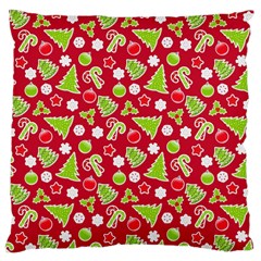 Christmas Paper Scrapbooking Pattern Large Cushion Case (one Side) by Pakrebo