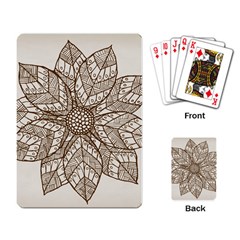 Flower Mandala Christmas Xmas Playing Cards Single Design by Pakrebo