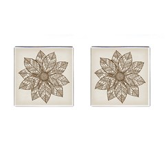 Flower Mandala Christmas Xmas Cufflinks (square) by Pakrebo