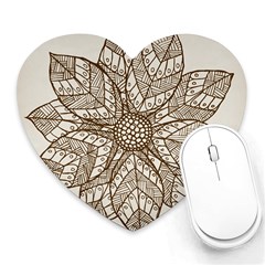 Flower Mandala Christmas Xmas Heart Mousepads by Pakrebo