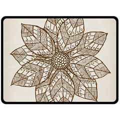 Flower Mandala Christmas Xmas Double Sided Fleece Blanket (large) 