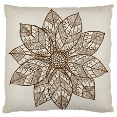 Flower Mandala Christmas Xmas Large Flano Cushion Case (two Sides)