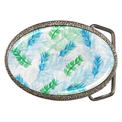 Pattern Feather Fir Colorful Color Belt Buckles