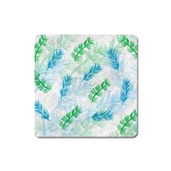 Pattern Feather Fir Colorful Color Square Magnet