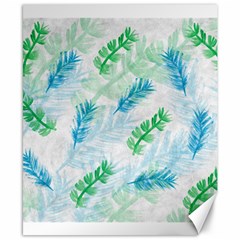 Pattern Feather Fir Colorful Color Canvas 8  X 10  by Pakrebo