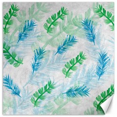 Pattern Feather Fir Colorful Color Canvas 12  X 12  by Pakrebo