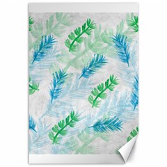 Pattern Feather Fir Colorful Color Canvas 12  X 18  by Pakrebo