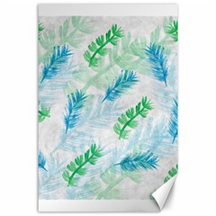 Pattern Feather Fir Colorful Color Canvas 24  X 36  by Pakrebo