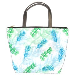 Pattern Feather Fir Colorful Color Bucket Bag by Pakrebo