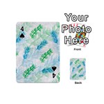 Pattern Feather Fir Colorful Color Playing Cards 54 (Mini) Front - Spade4