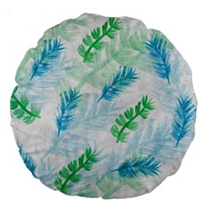 Pattern Feather Fir Colorful Color Large 18  Premium Round Cushions by Pakrebo