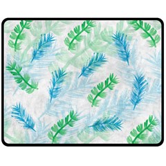 Pattern Feather Fir Colorful Color Double Sided Fleece Blanket (medium)  by Pakrebo