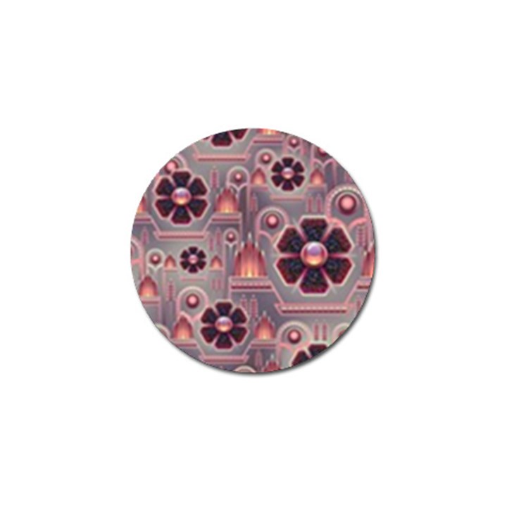 Background Floral Flower Stylised Golf Ball Marker